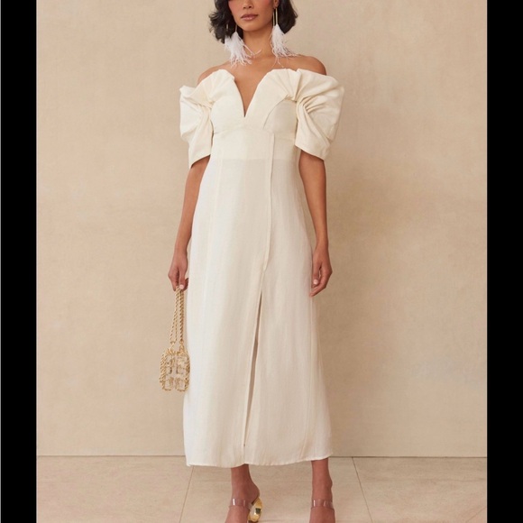 cult gaia Dresses & Skirts - Cult Gaia Off-White Muna Dress